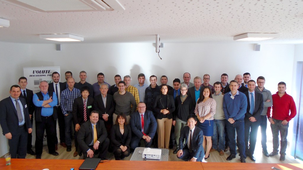 AMCON Europe Inaugural Annual Conference attendees, Volute Dewatering Press
