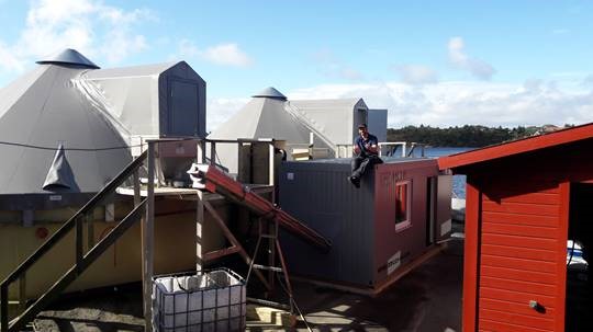 First Salmon fish farm installation – Fully automated containerized solution