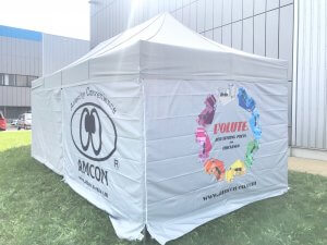 AMCON tent for site pilot tests