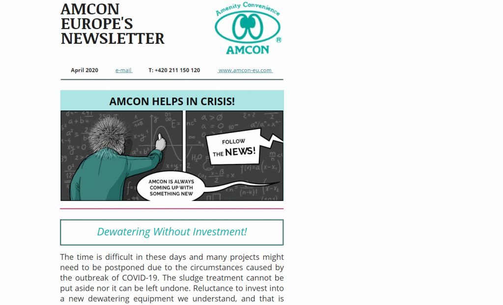 , Newsletter 04/2020, AMCON Europe s.r.o.