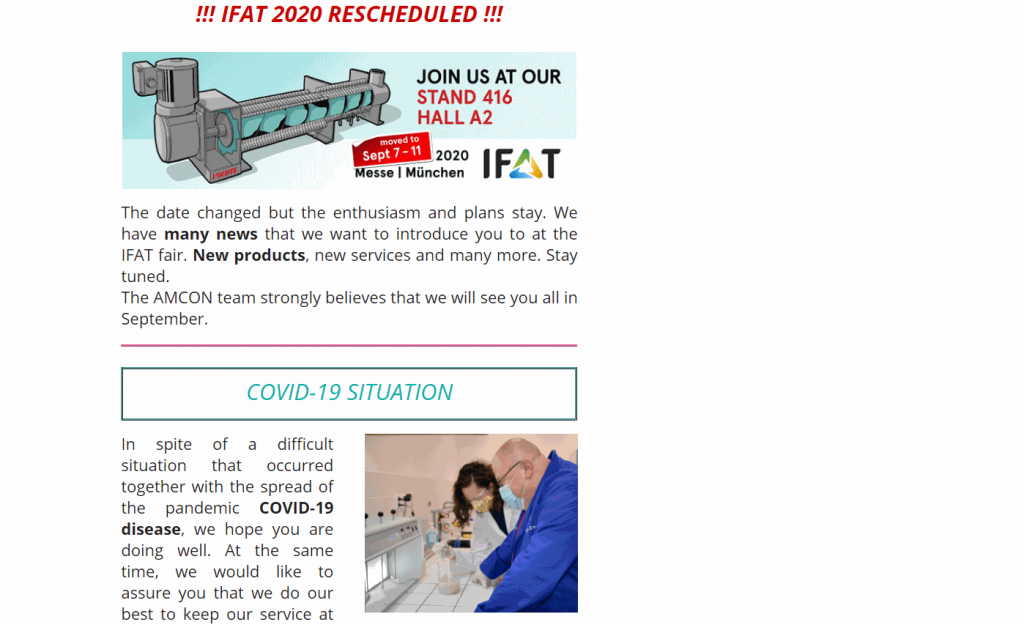 , Newsletter 04/2020, AMCON Europe s.r.o.