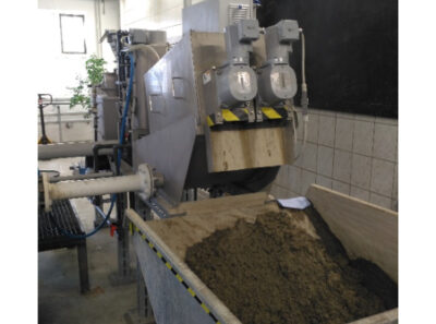 VOLUTE dewatering press dewatering sludge from chemical precipitation