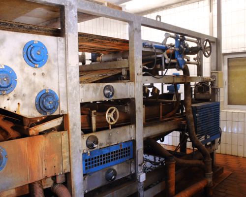 Illustrative photo of an old belt filter press