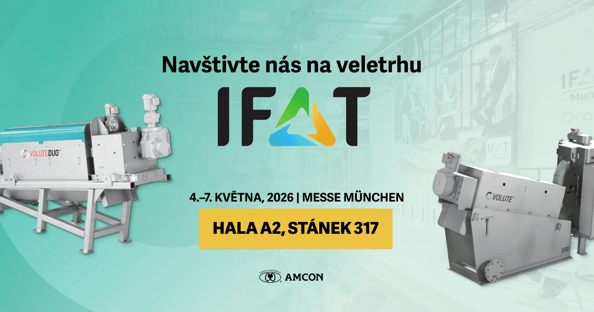 AMCON na veletrhu IFAT 2026: Objevte budoucnost odvodňování kalů