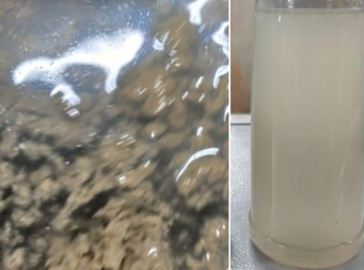 2. Typical flocculation (left) and filtrate quality (right)​